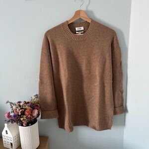 COS Men's Tan Crewneck Sweater